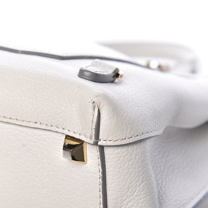 MCM Grained Calfskin Medium Milla Convertible Backpack White Flake 10 of 17