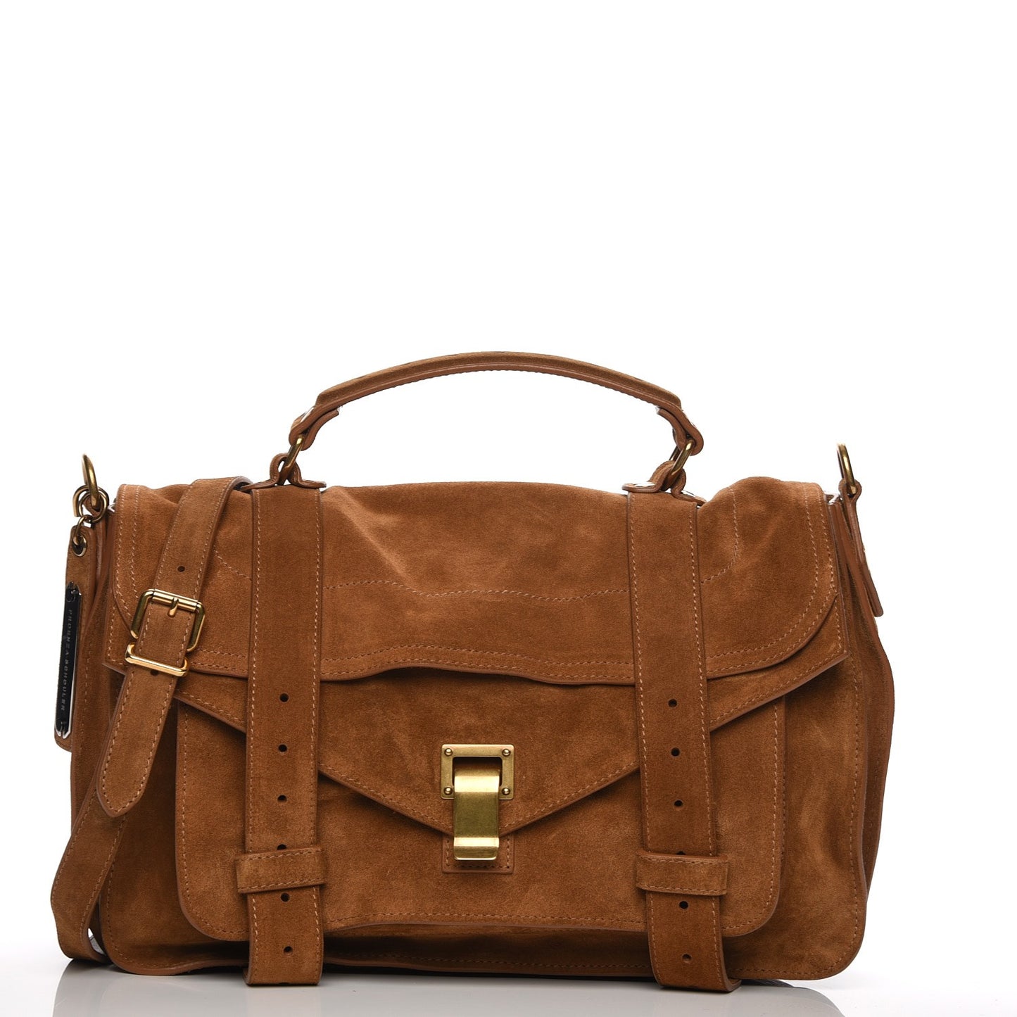 Suede Medium PS1 Satchel Tobacco
