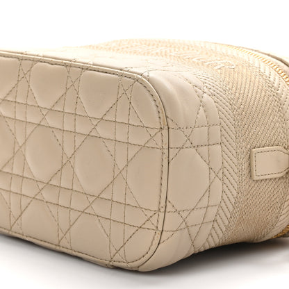 Christian Dior Lambskin Cannage Small Diortravel Vanity Case Light Beige 9 of 11
