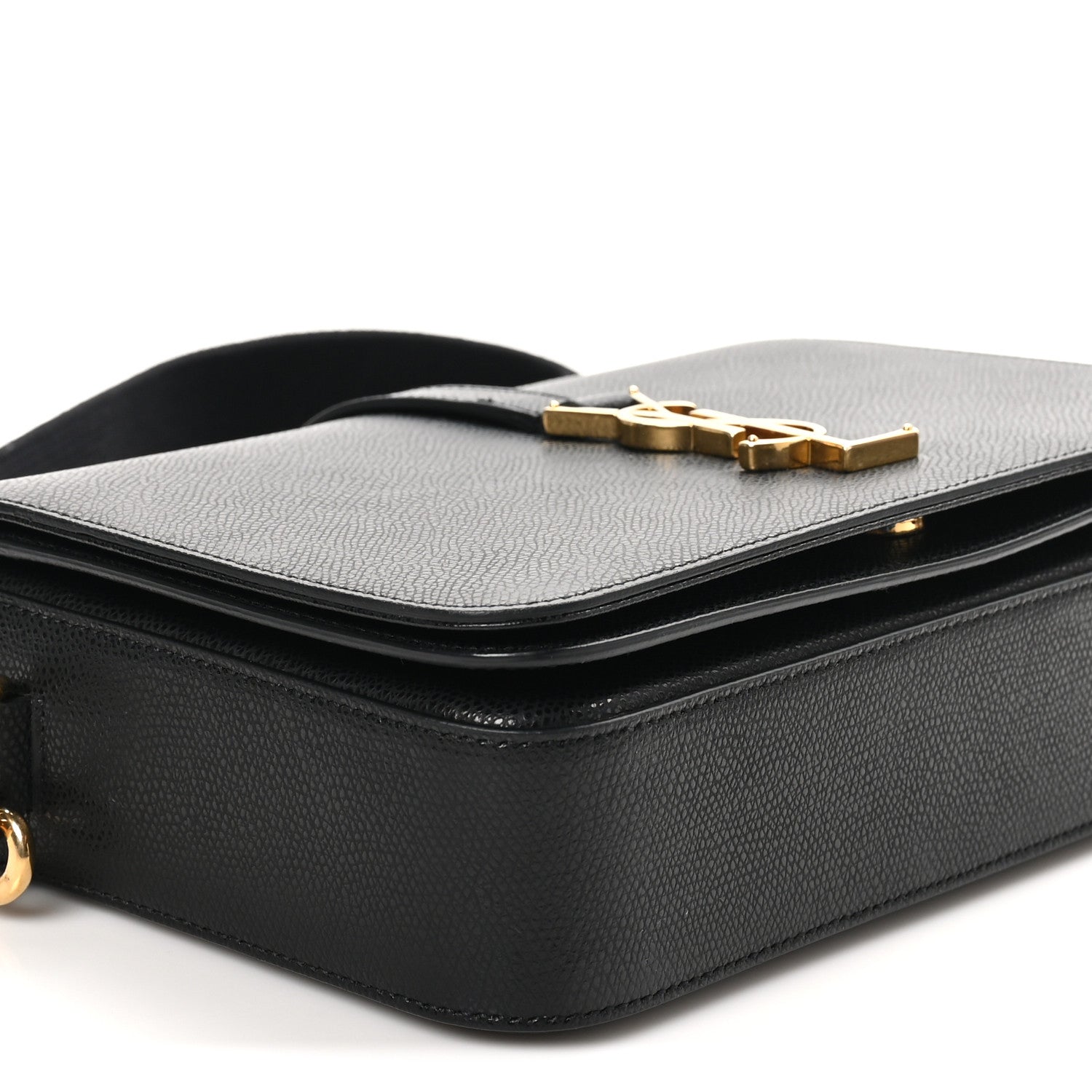 Saint Laurent Textured Calfskin Medium Classic Monogram Universite Bag Black 8 of 9