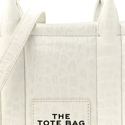 Marc Jacobs Croc Embossed Medium The Tote Bag White 8 of 13