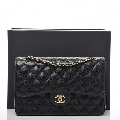 Chanel Caviar Quilted Jumbo Double Flap Black 8 of 8
