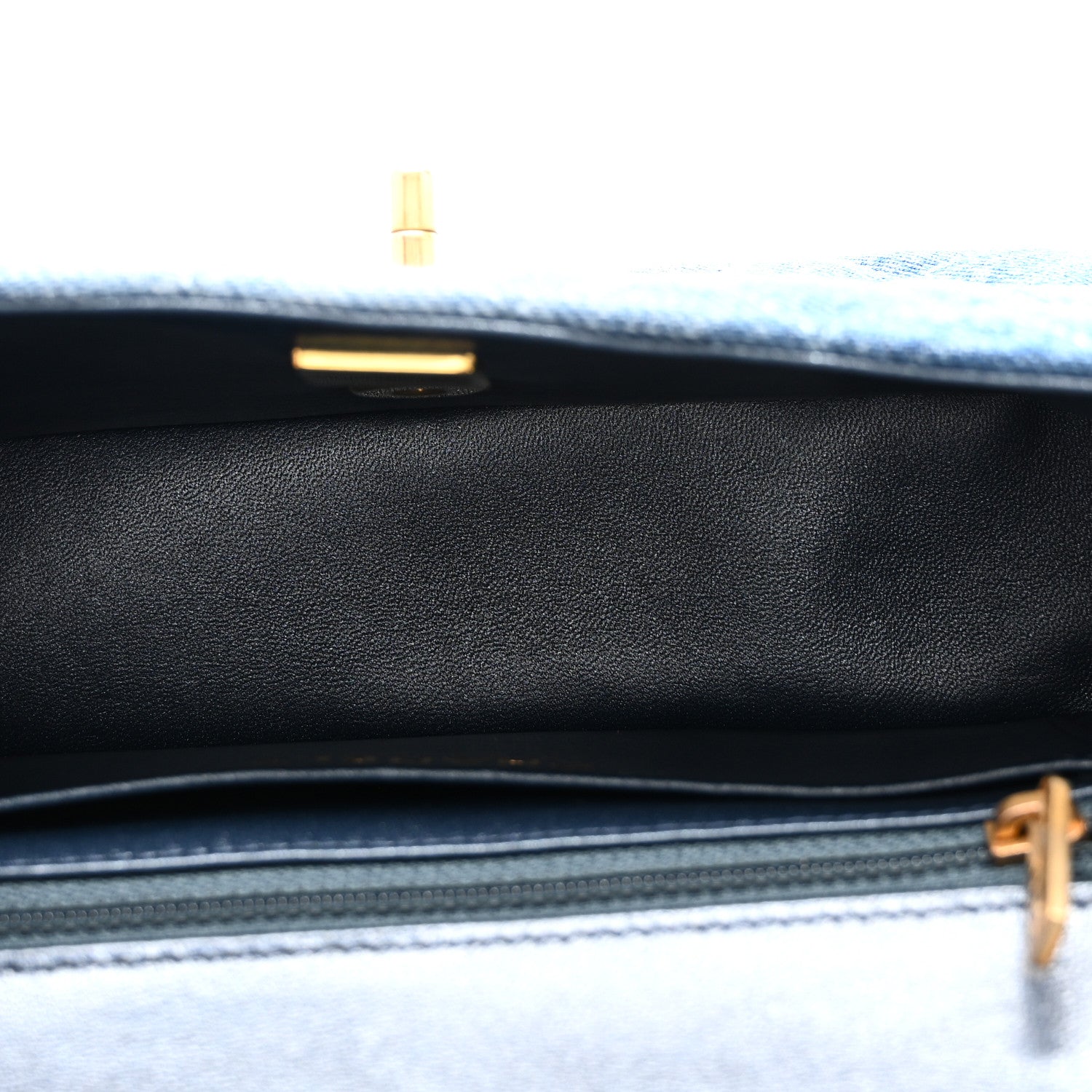 Chanel Washed Denim Quilted Mini Rectangular Flap Blue 5 of 11
