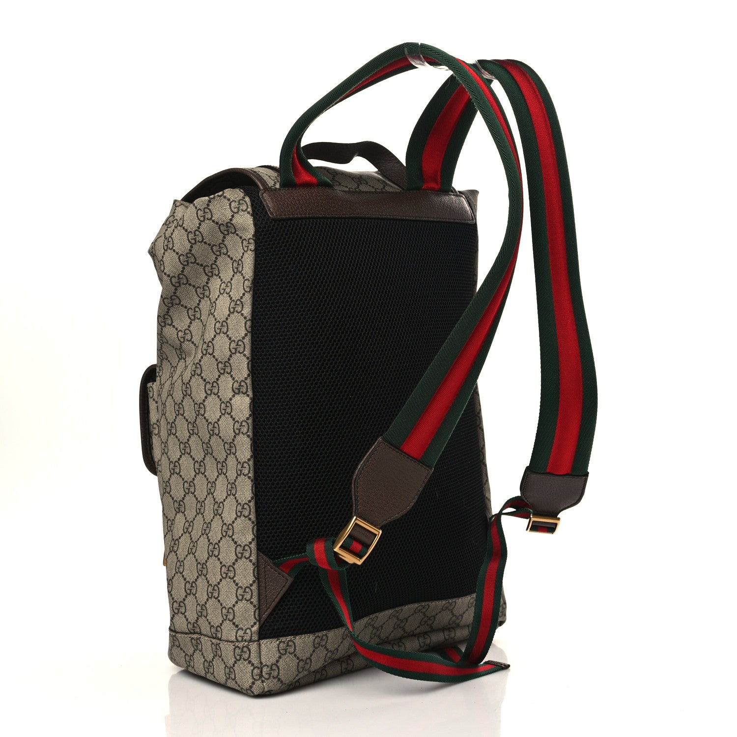 Gucci Soft GG Supreme Monogram Neo Vintage Double Buckle Backpack Beige New Acero Crop 3 of 6