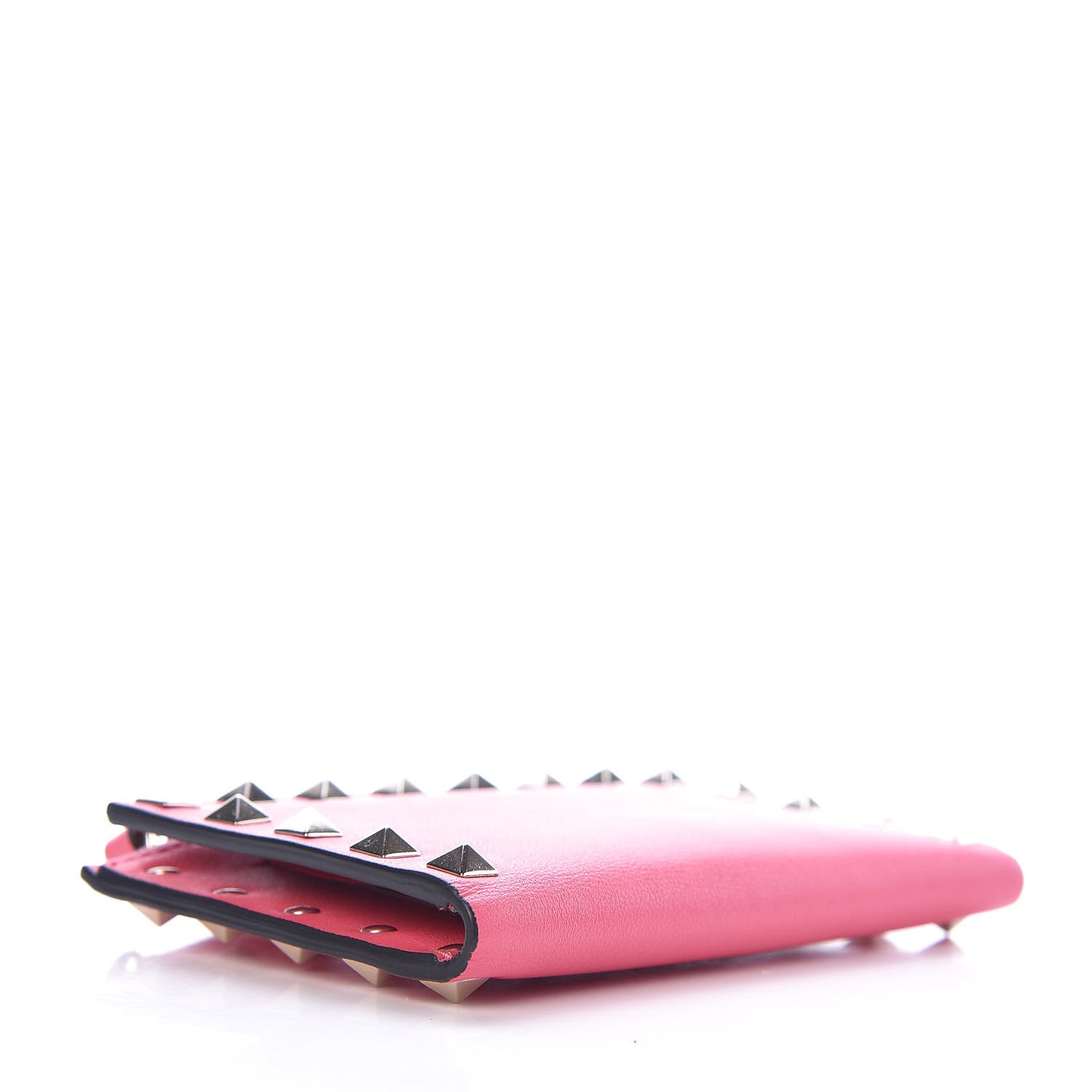 Valentino Garavani Vitello Rockstud Coin Case Card Holder Shadow Pink 4 of 8