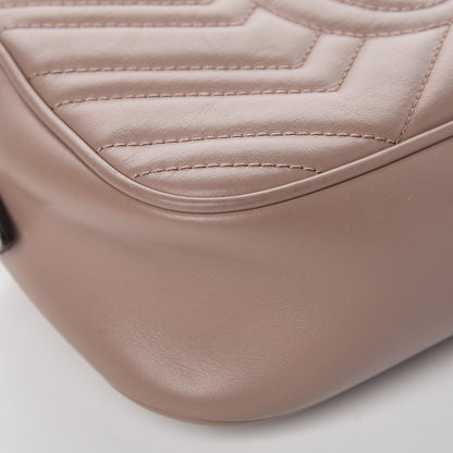 Gucci Calfskin Matelasse Small GG Marmont Chain Shoulder Bag Taupe 11 of 14