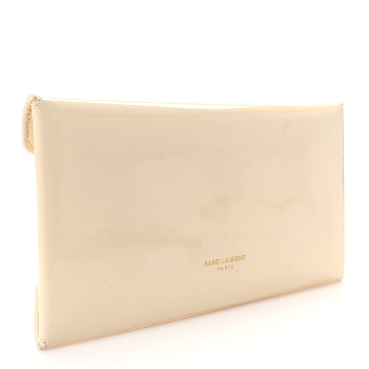 Patent Paloma Envelope Clutch Off White