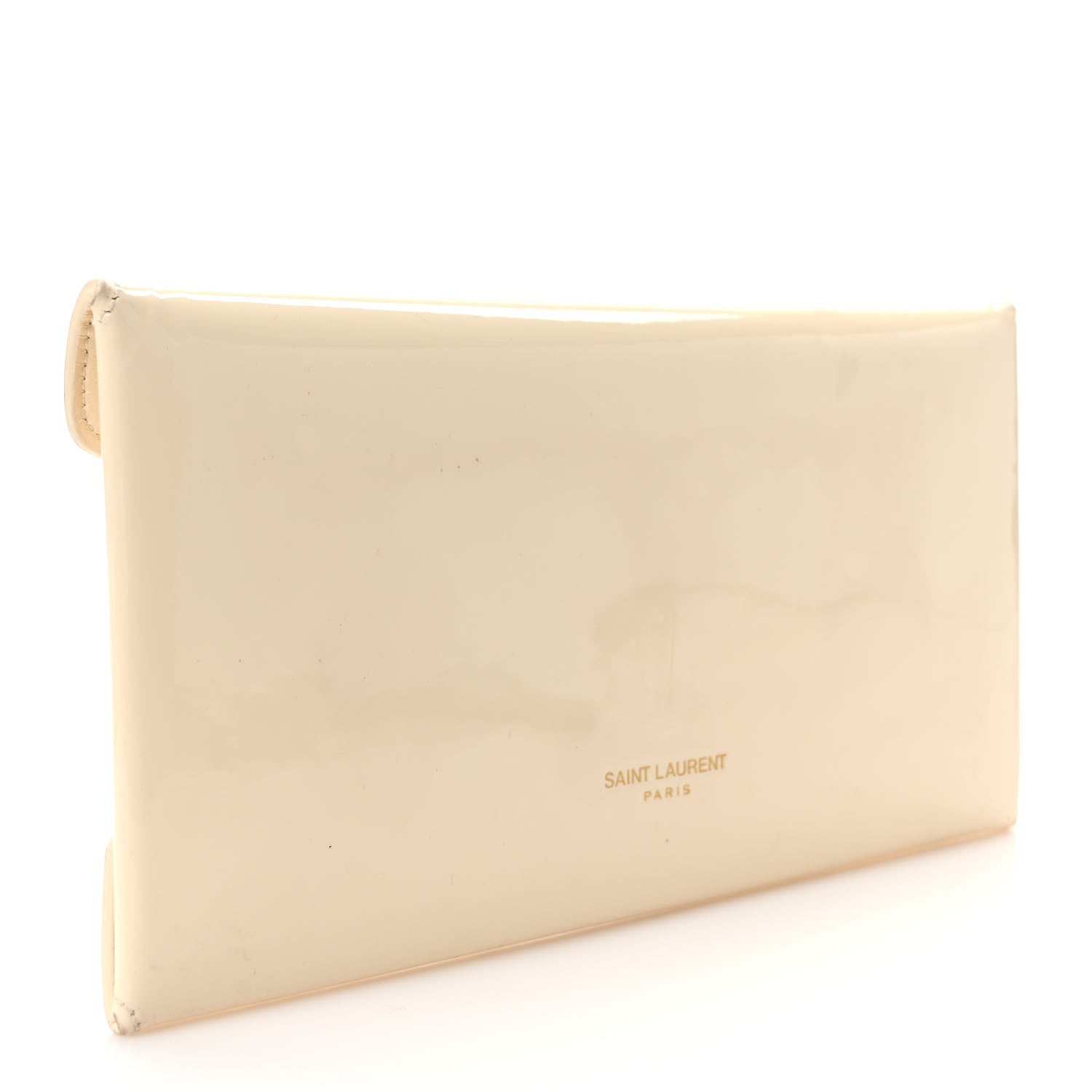 Saint Laurent Patent Paloma Envelope Clutch Off White 3 of 8