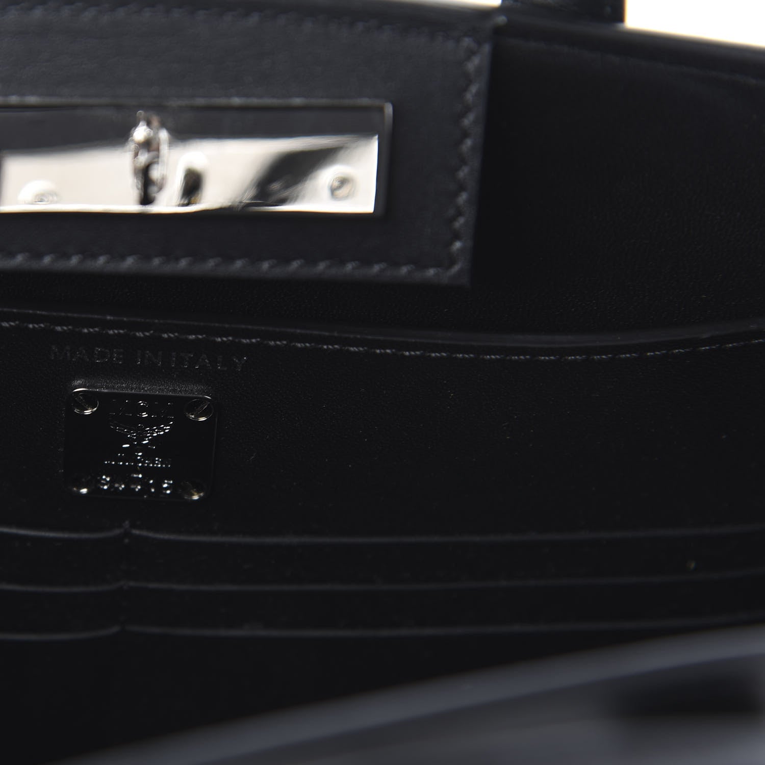 MCM Calfskin Lux Calf Hair Mini Milano Tote Black 8 of 9