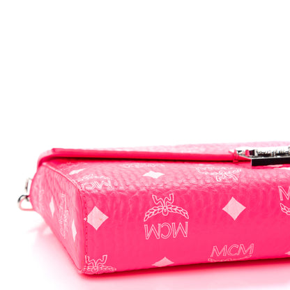 MCM Visetos Medium Patricia Wallet On Chain Pink 7 of 9