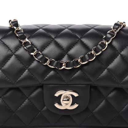 Chanel Lambskin Quilted Mini Rectangular Flap Black 10 of 12