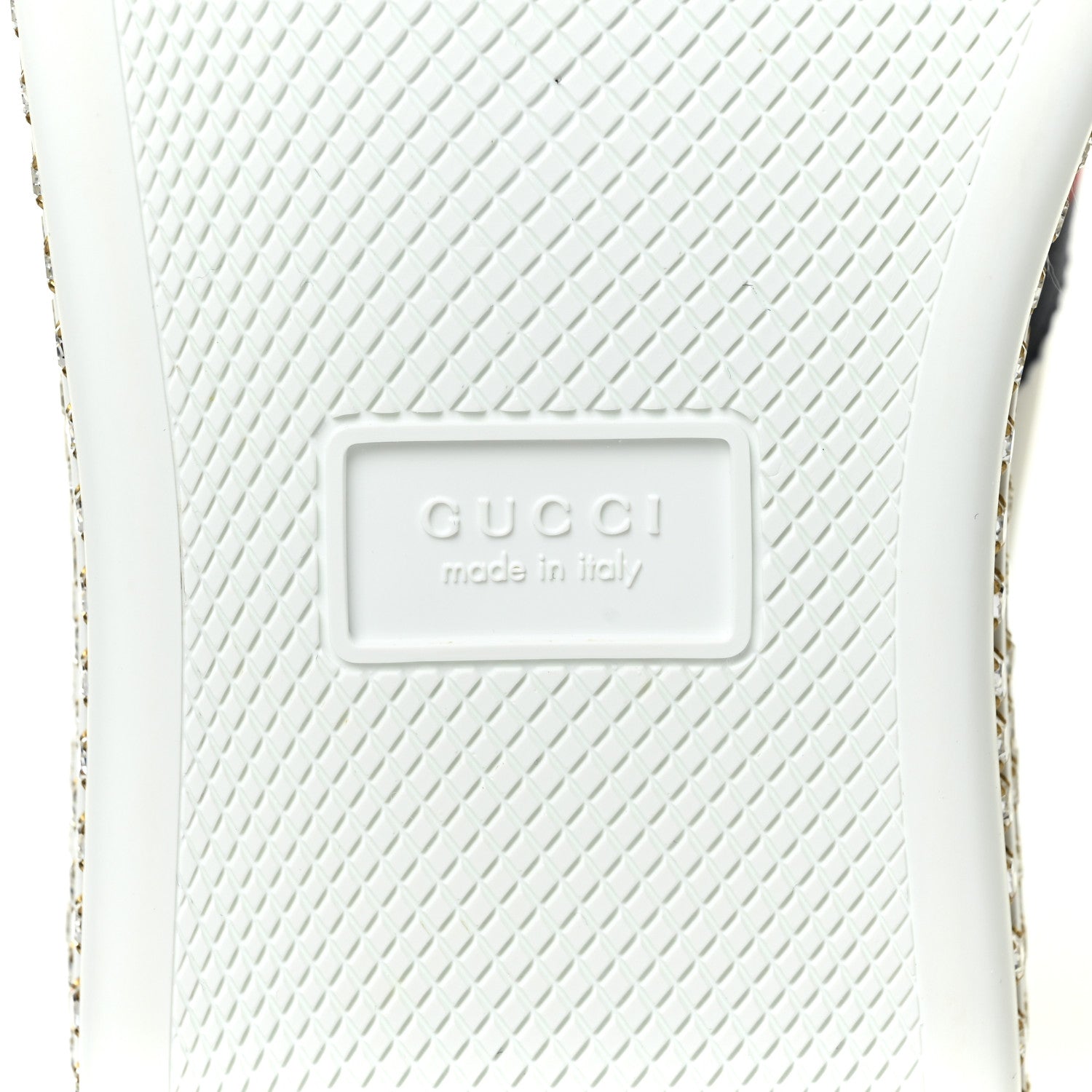 Gucci Calfskin Crystal Web Bee Embroidered Womens Ace Platform Sneakers 38.5 White 6 of 8