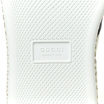 Gucci Calfskin Crystal Web Bee Embroidered Womens Ace Platform Sneakers 38.5 White 6 of 8