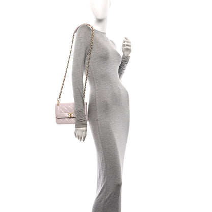 Chanel Shiny Calfskin Quilted Coco Crush Handle Flap Light Purple 2 of 11