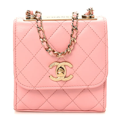 Chanel Lambskin Quilted Mini Trendy CC Clutch With Chain Pink 1 of 10