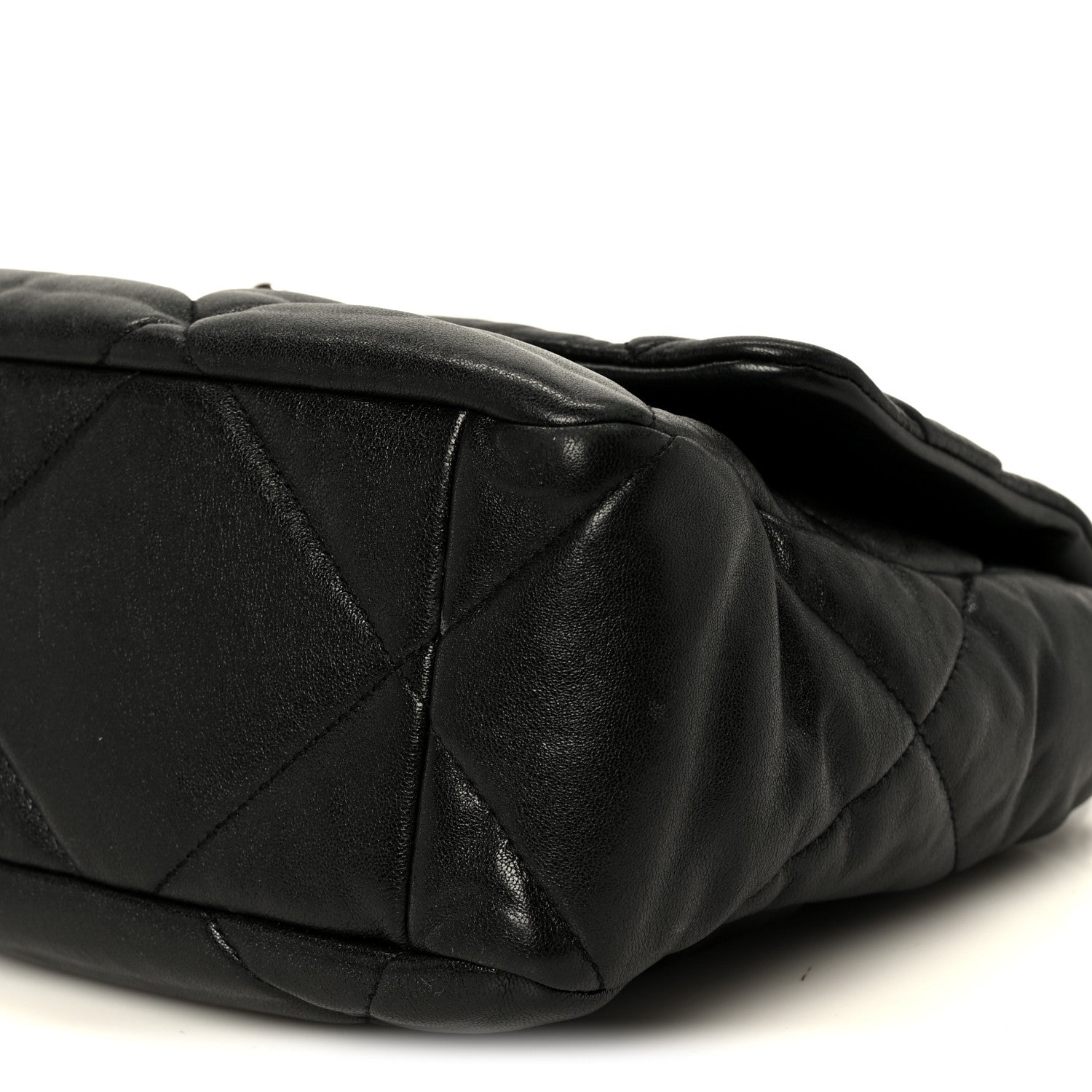 Chanel Goatskin Quilted Large Chanel 19 Flap Black 10 of 10