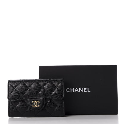 Chanel Caviar Quilted Flap Card Holder Wallet Black 10 of 10