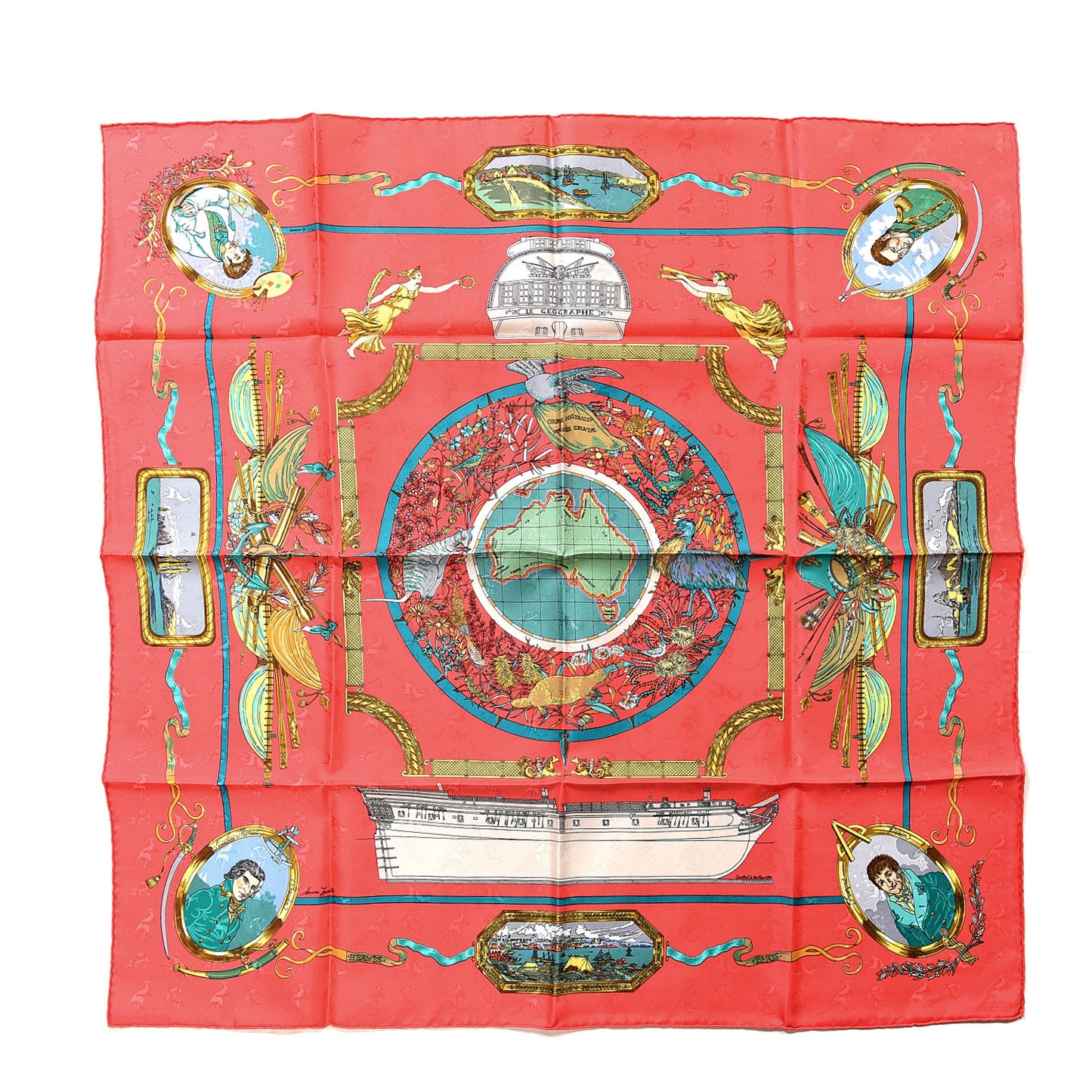 Silk Le Geographe Scarf 90