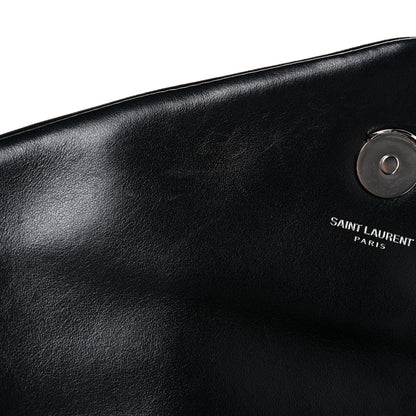 Saint Laurent Calfskin Y Quilted Monogram Medium Loulou Chain Satchel Black 12 of 20