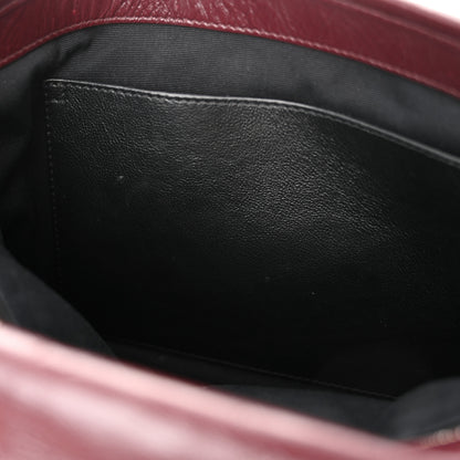 Saint Laurent Crinkled Calfskin Matelasse Monogram Medium Niki Chain Satchel Rouge Legion 12 of 13