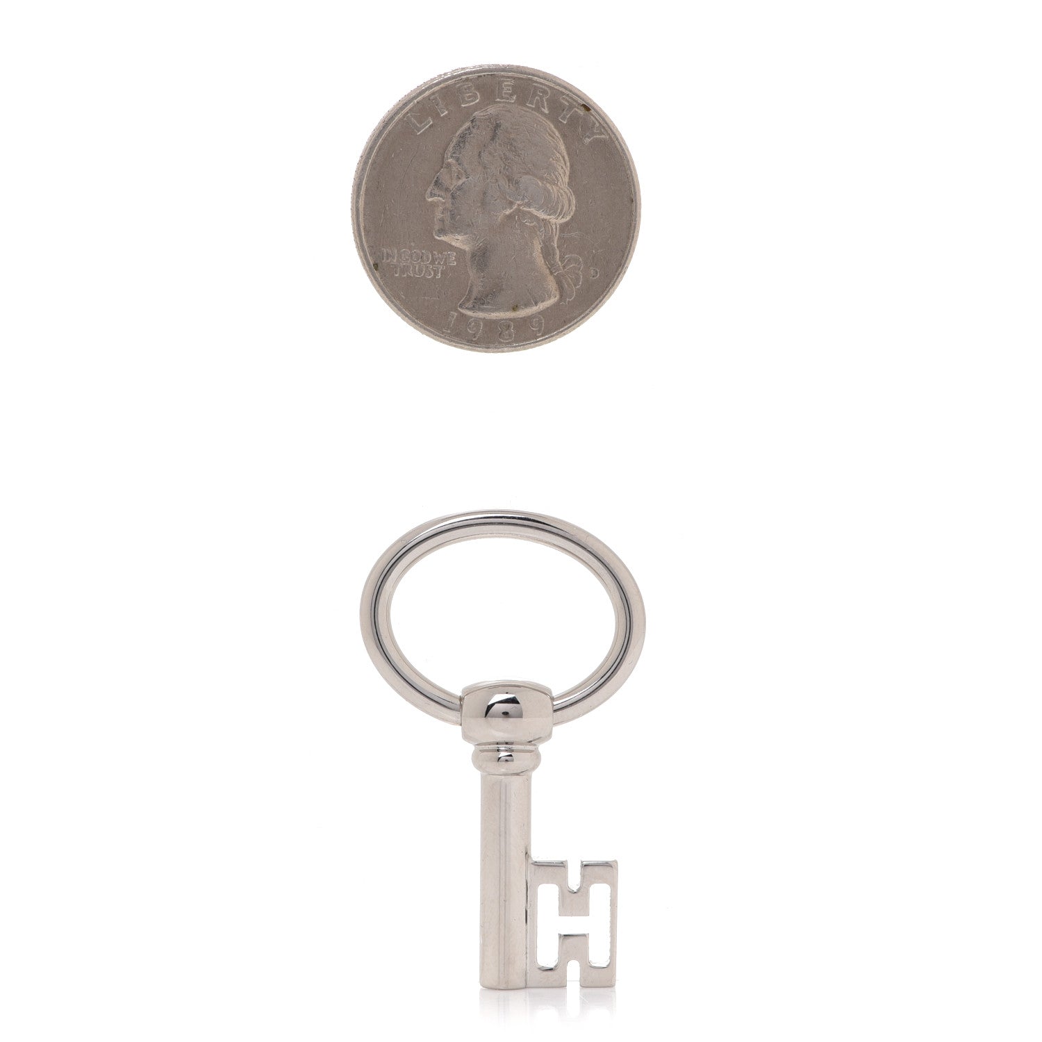 Hermes Palladium Curiosite Cle H Charm 2 of 5