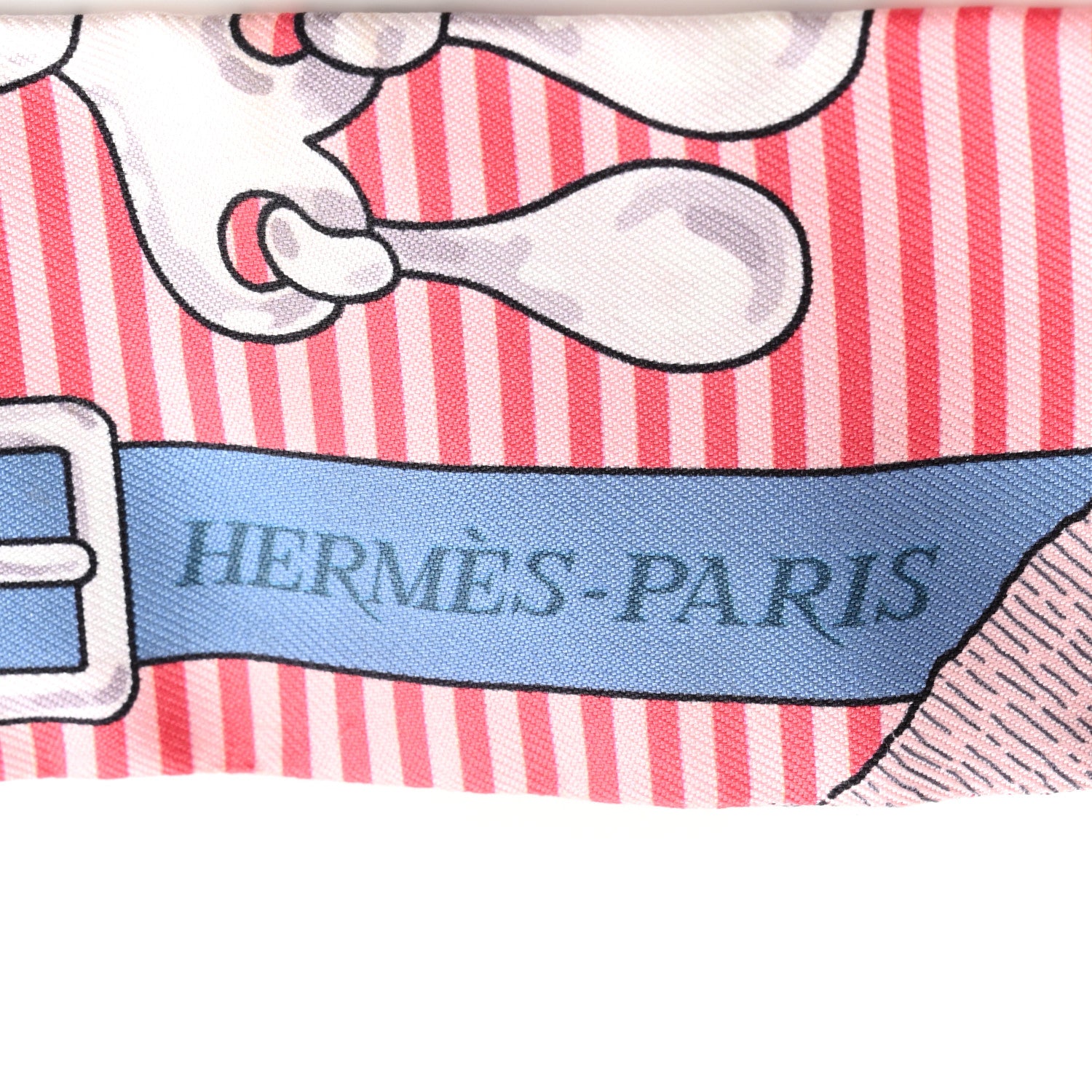 Hermes Silk Mors a Jouets Chemise Twilly Ciel Rose Blue Jean 2 of 5