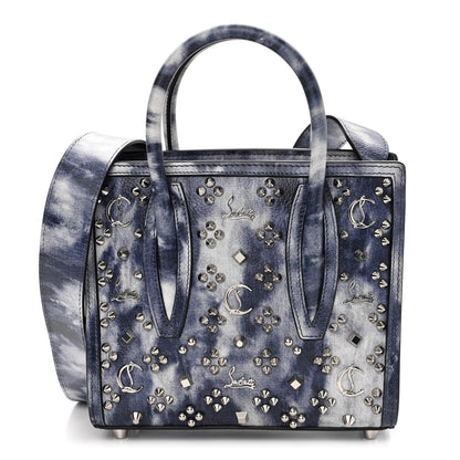 Christian Louboutin Metallic Calfskin Tie Dye Spikes Loubinthesky Mini Paloma Multicolor Silver 1 of 9