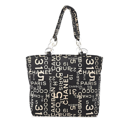 Chanel Canvas 31 Rue Cambon Beach Tote Black 1 of 14