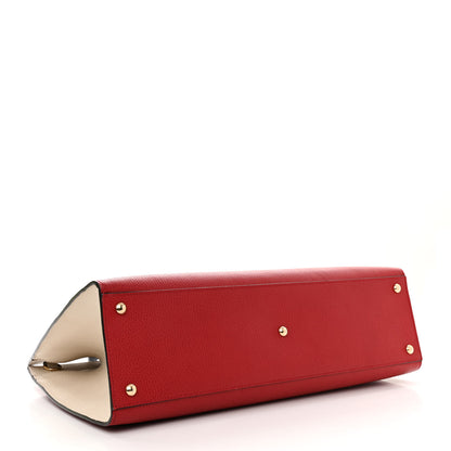 Gucci Dollar Calfskin Large Soho Top Handle Satchel Hibiscus Red Mystic White Blue 4 of 13