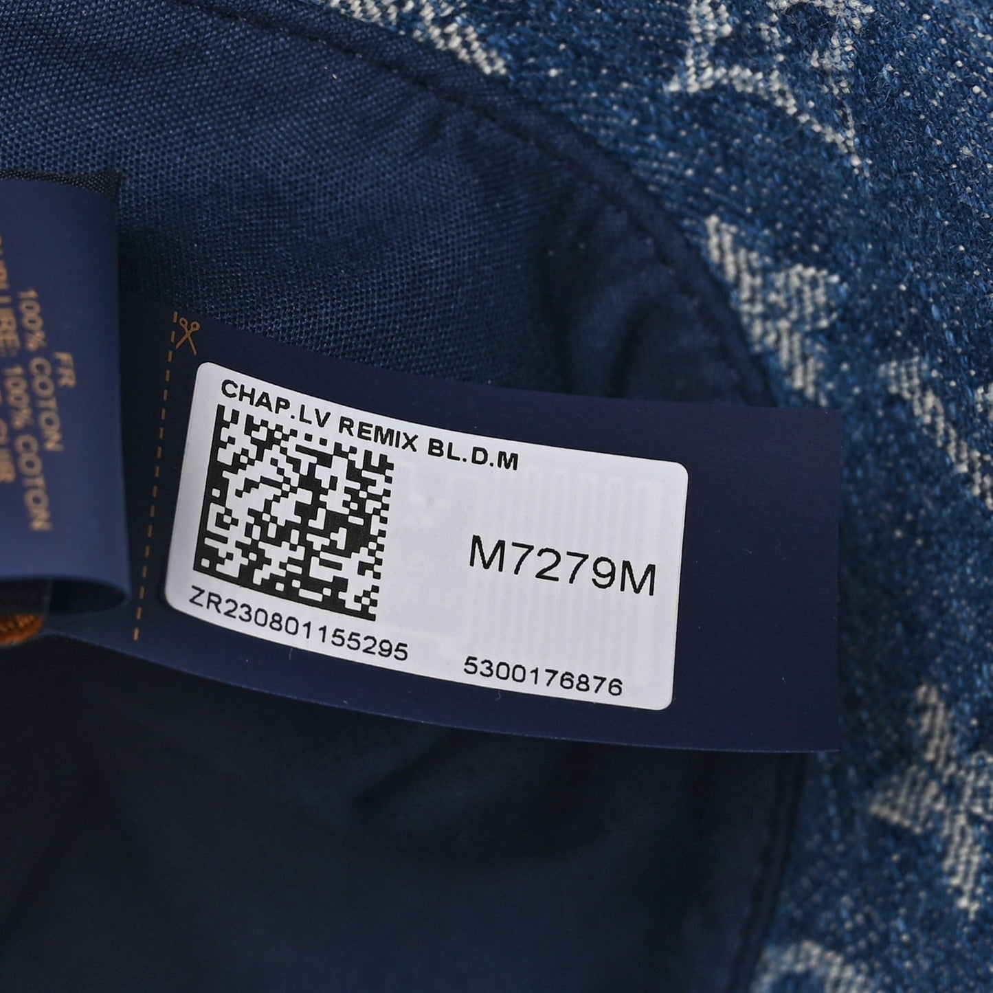 Monogram Denim Jacquard LV Remix Bucket Hat Blue