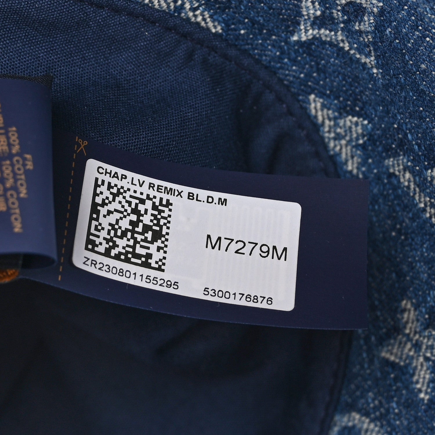 Louis Vuitton Monogram Denim Jacquard LV Remix Bucket Hat Blue 8 of 10