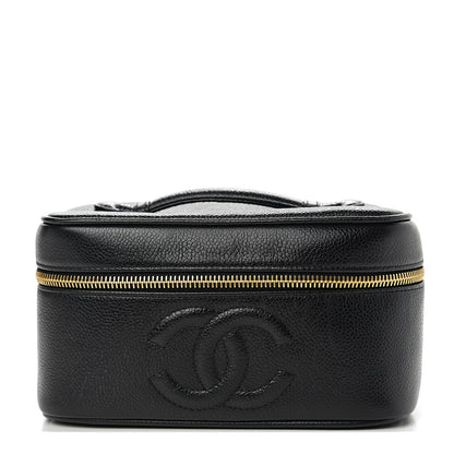 Chanel Caviar Vanity Cosmetic Case Black 1 of 17