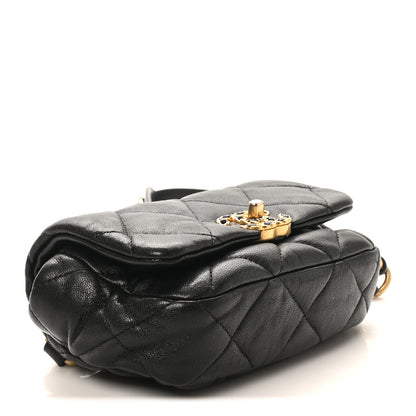 Chanel Lambskin Quilted Chanel 19 Waist Bag Black 4 of 10