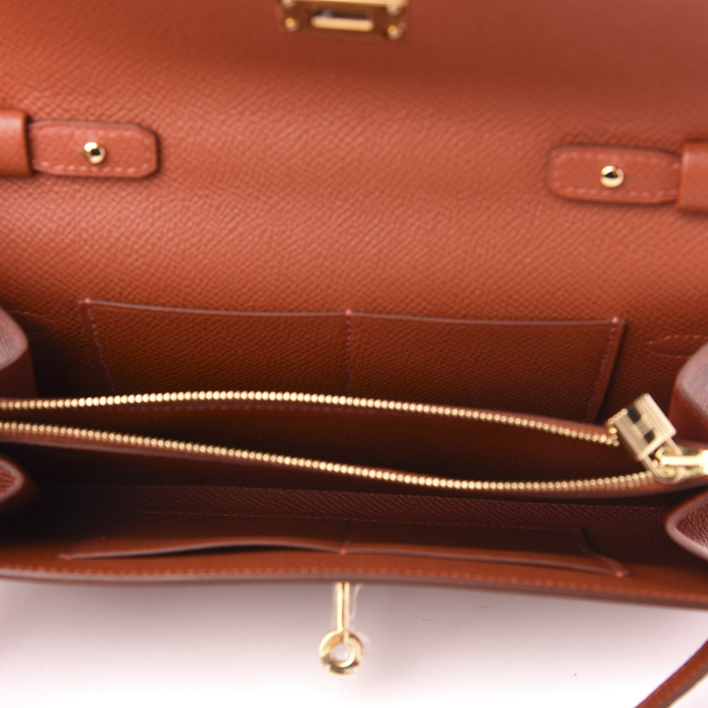 Epsom Shiny Alligator Touch Kelly Wallet To Go Brique Sanguine