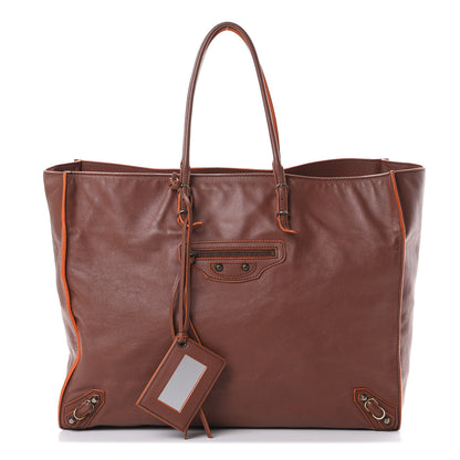 Balenciaga Veau Papier A4 Zip Around Tote Orange Brulee 1 of 19