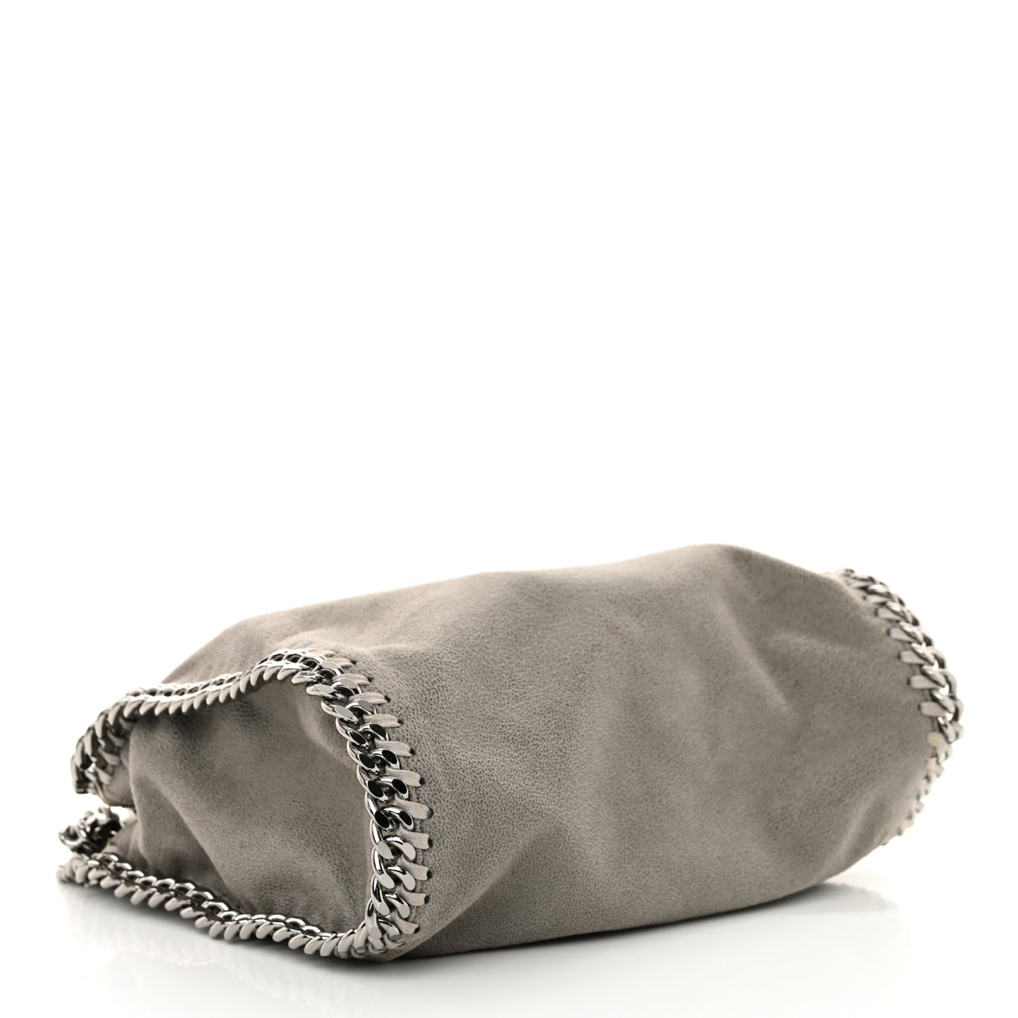 Shaggy Deer Mini Falabella Fold Over Tote Light Grey