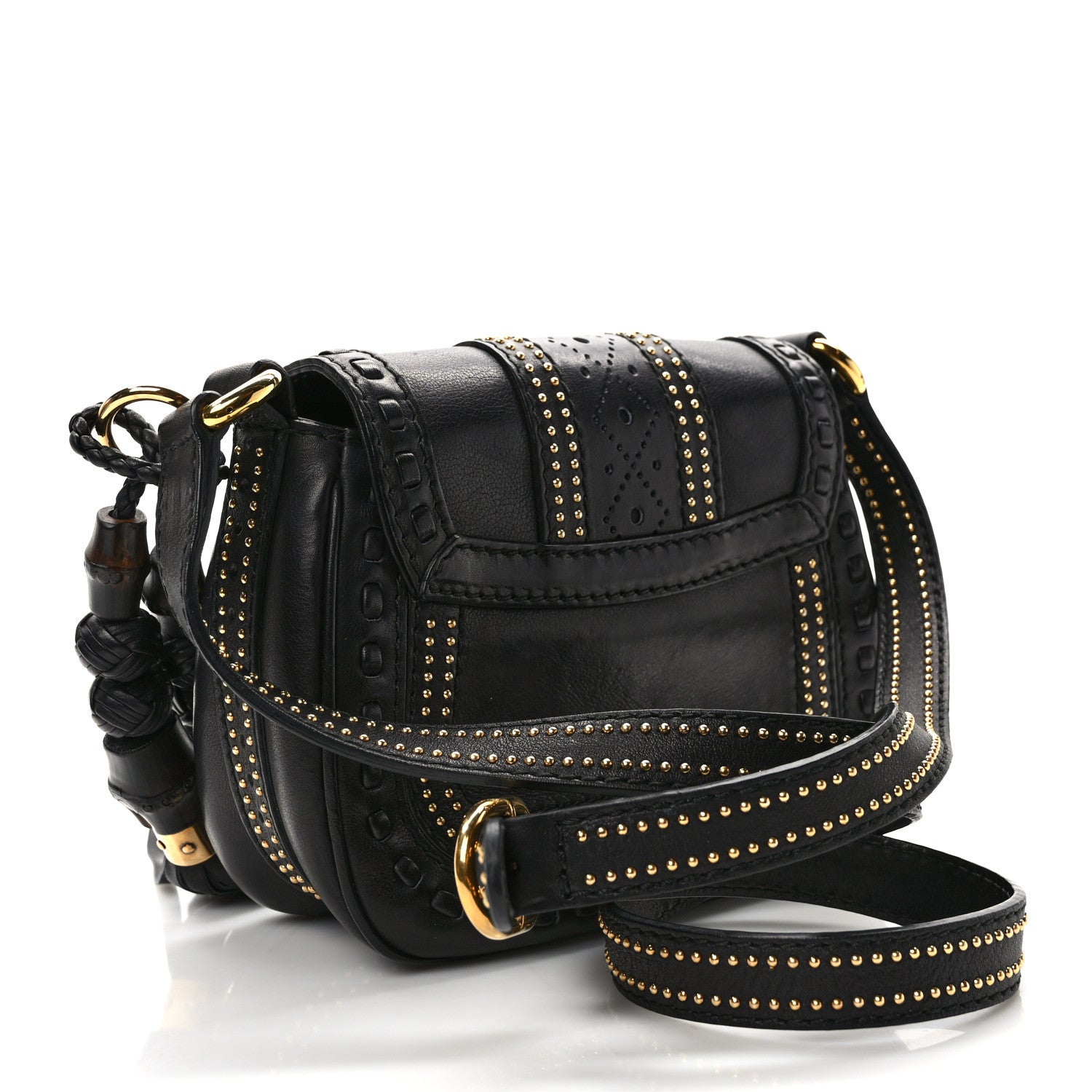 Gucci Calfskin Small Snaffle Bit Shoulder Bag Black 3 of 10