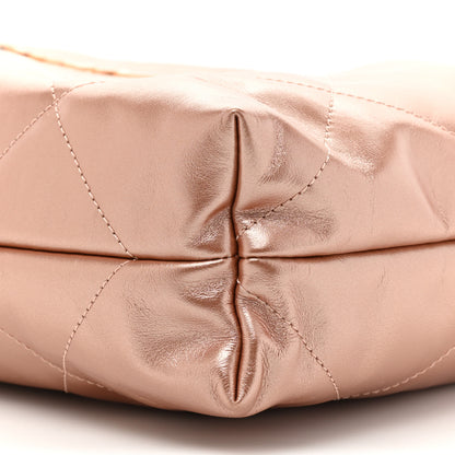 Chanel Metallic Calfskin Quilted Chanel 22 Pink 10 of 12