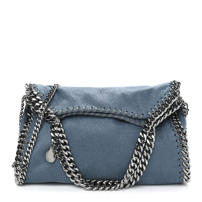 Stella McCartney Shaggy Deer Mini Falabella Fold Over Tote Light Blue 1 of 10