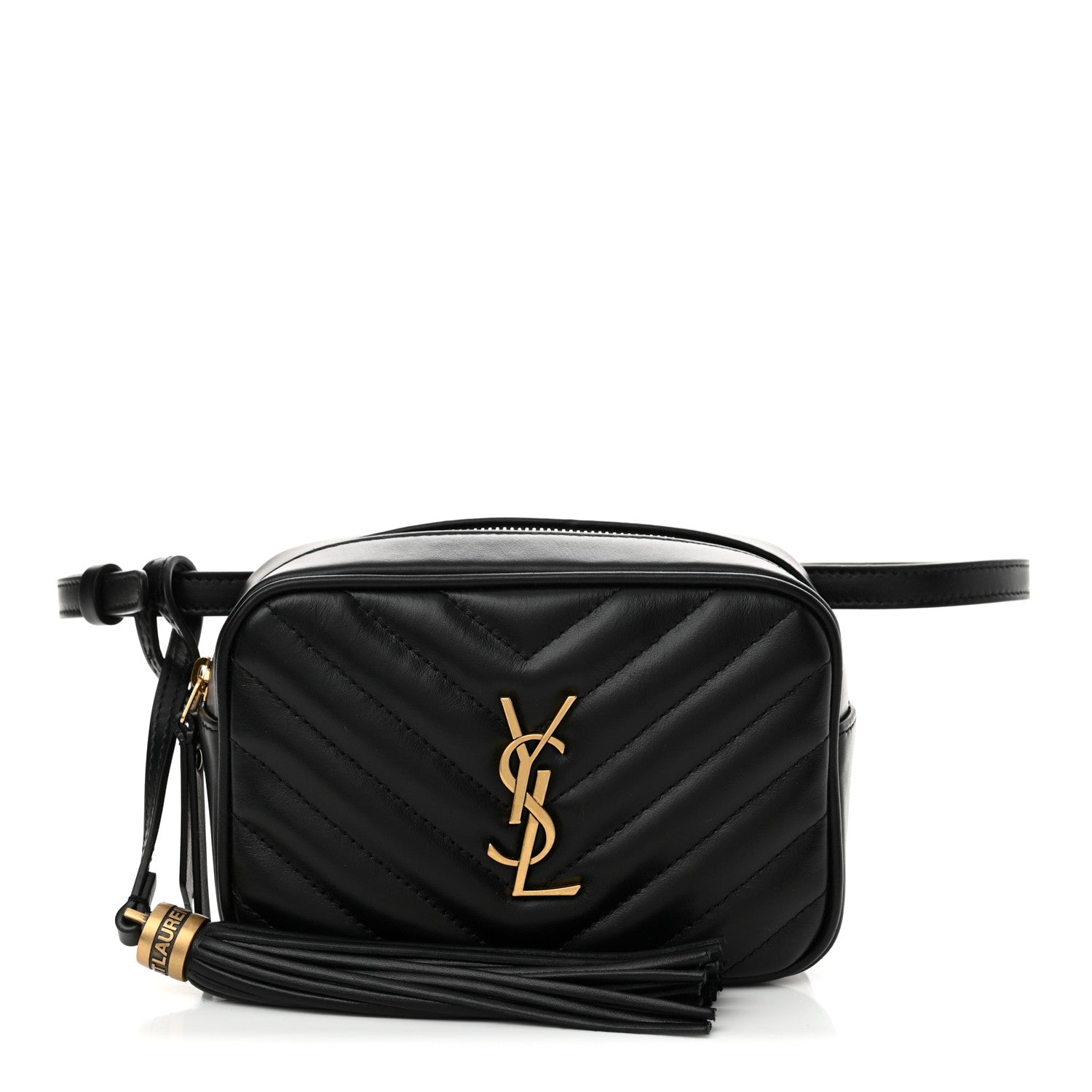 Saint Laurent Calfskin Matelasse Monogram Lou Belt Bag Black 1 of 12