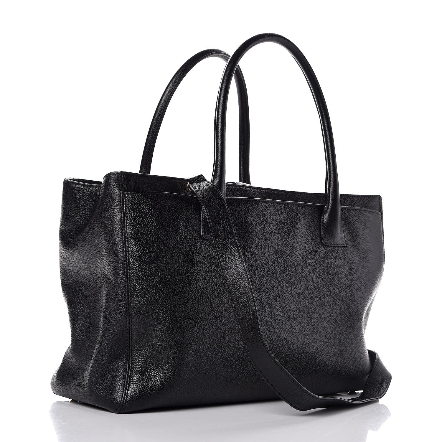 Chanel Calfskin Cerf Executive Shopper Tote Black 4 of 13