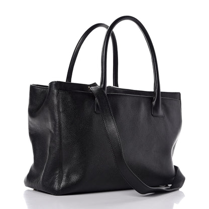 Chanel Calfskin Cerf Executive Shopper Tote Black 4 of 13