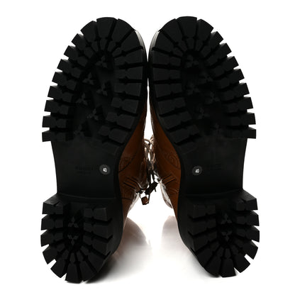 Gucci Cordovan Lux Nappa GG Matelasse Lace Up 60mm Combat Boots 40 Dark Hazel Brown 6 of 11