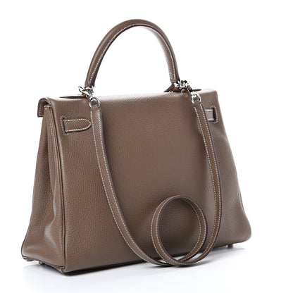 Hermes Togo Kelly Retourne 32 Etoupe 2 of 11
