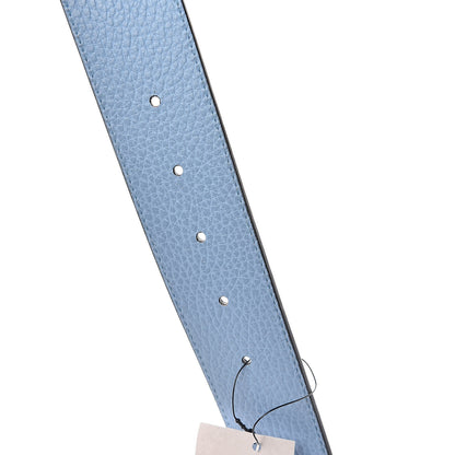 Gucci Dollar Calfskin 1973 Reversible Belt 90 36 Black Mineral Blue 5 of 6