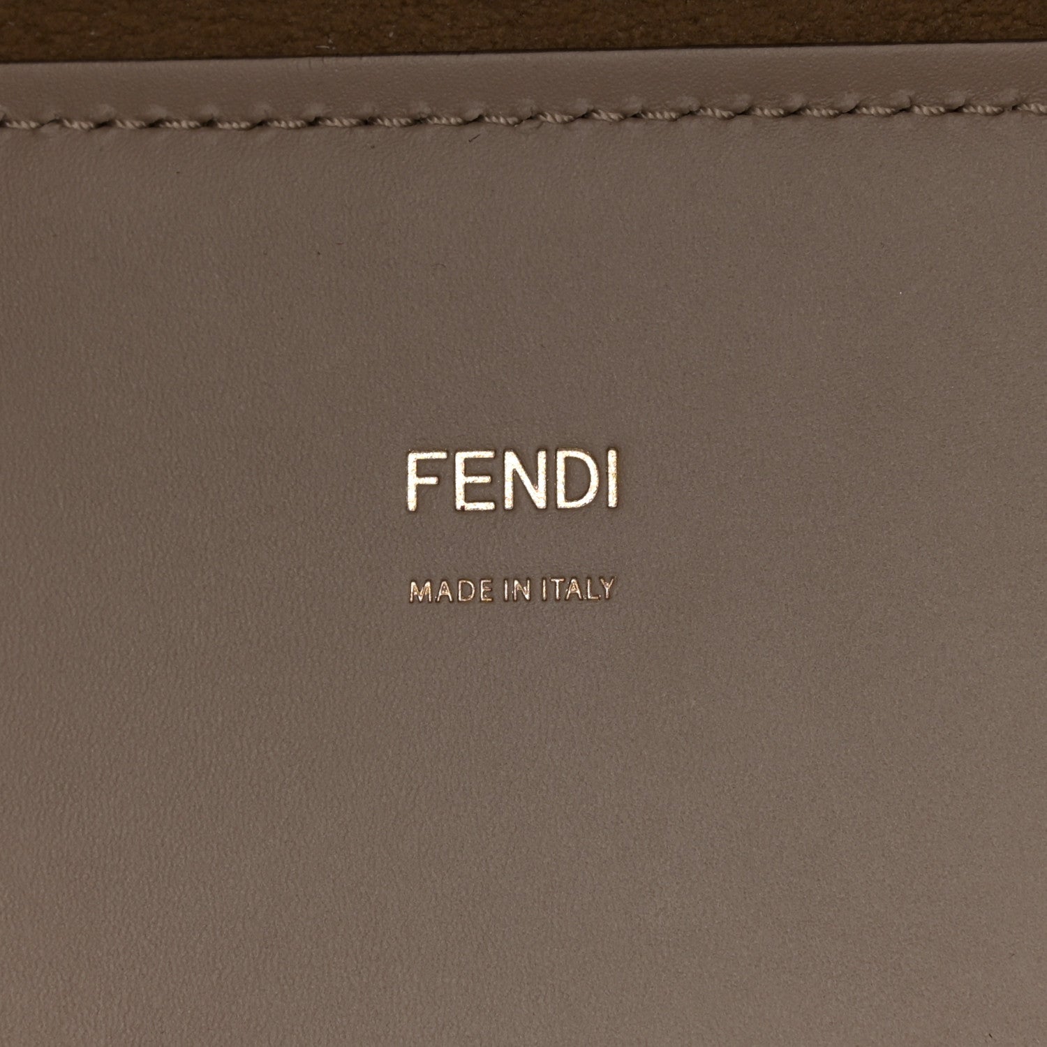 Fendi Vitello King Plexiglass Logo Embossed Medium Fendi Sunshine Shopper Tote Tortora 6 of 9