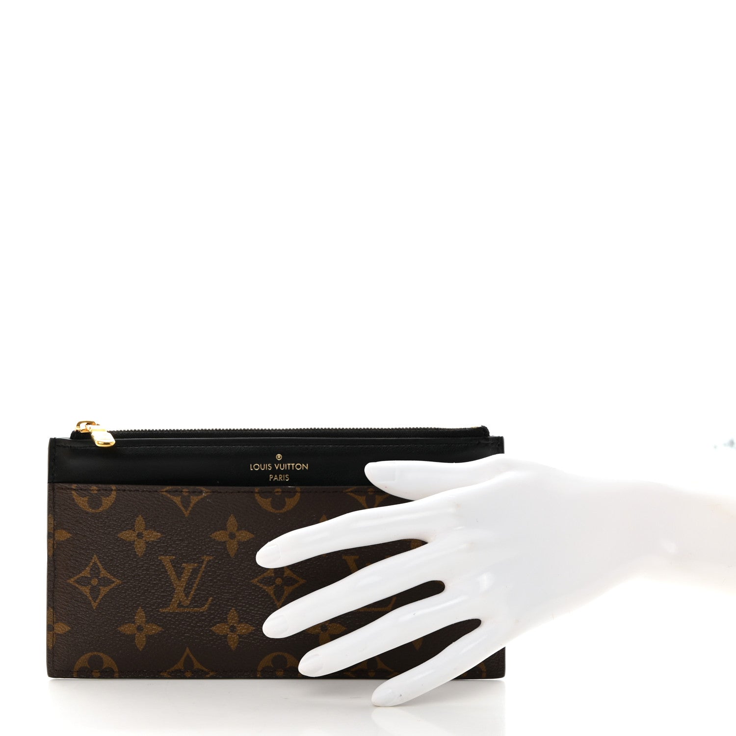 Louis Vuitton Monogram Slim Purse Black 2 of 7