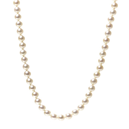 David Yurman Sterling Silver Diamond Pearl 6-6.5mm Buckle Necklace 1 of 6