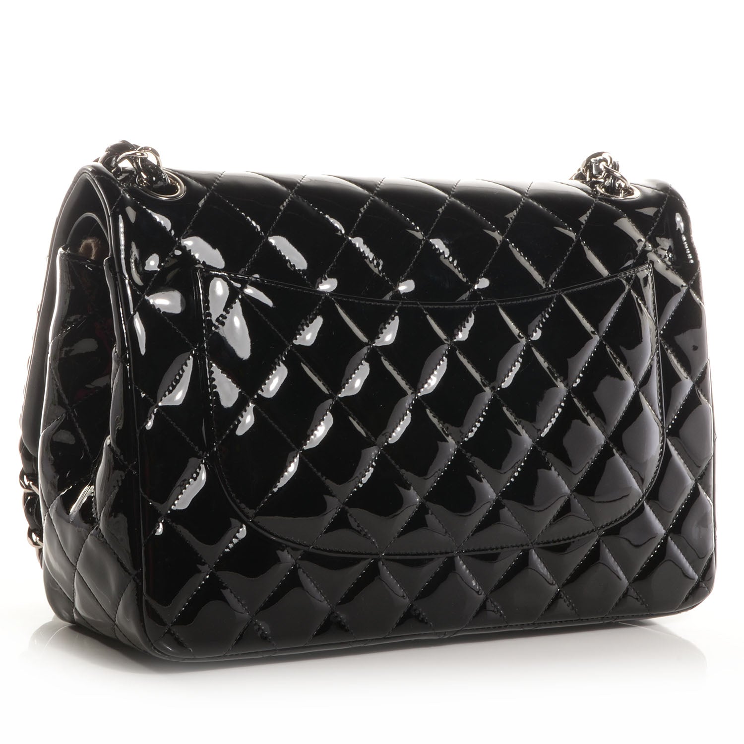 Chanel Patent Jumbo Double Flap Black 3 of 9