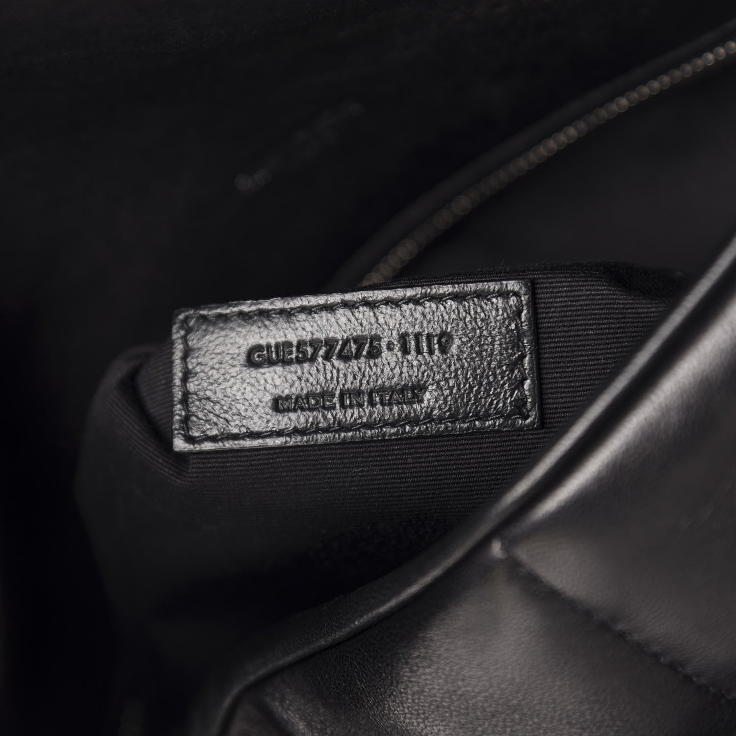 Saint Laurent Lambskin Quilted Medium Loulou Puffer Monogram Chain Satchel Black 8 of 11